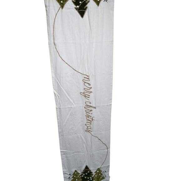 Mudd Pie White Christmas Tree Table Runner - Picture 3 of 4